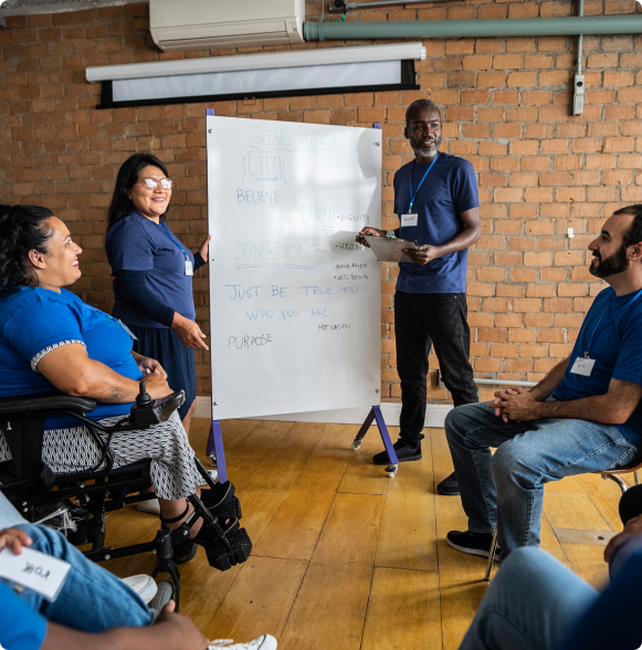 Team of doctors brainstorming