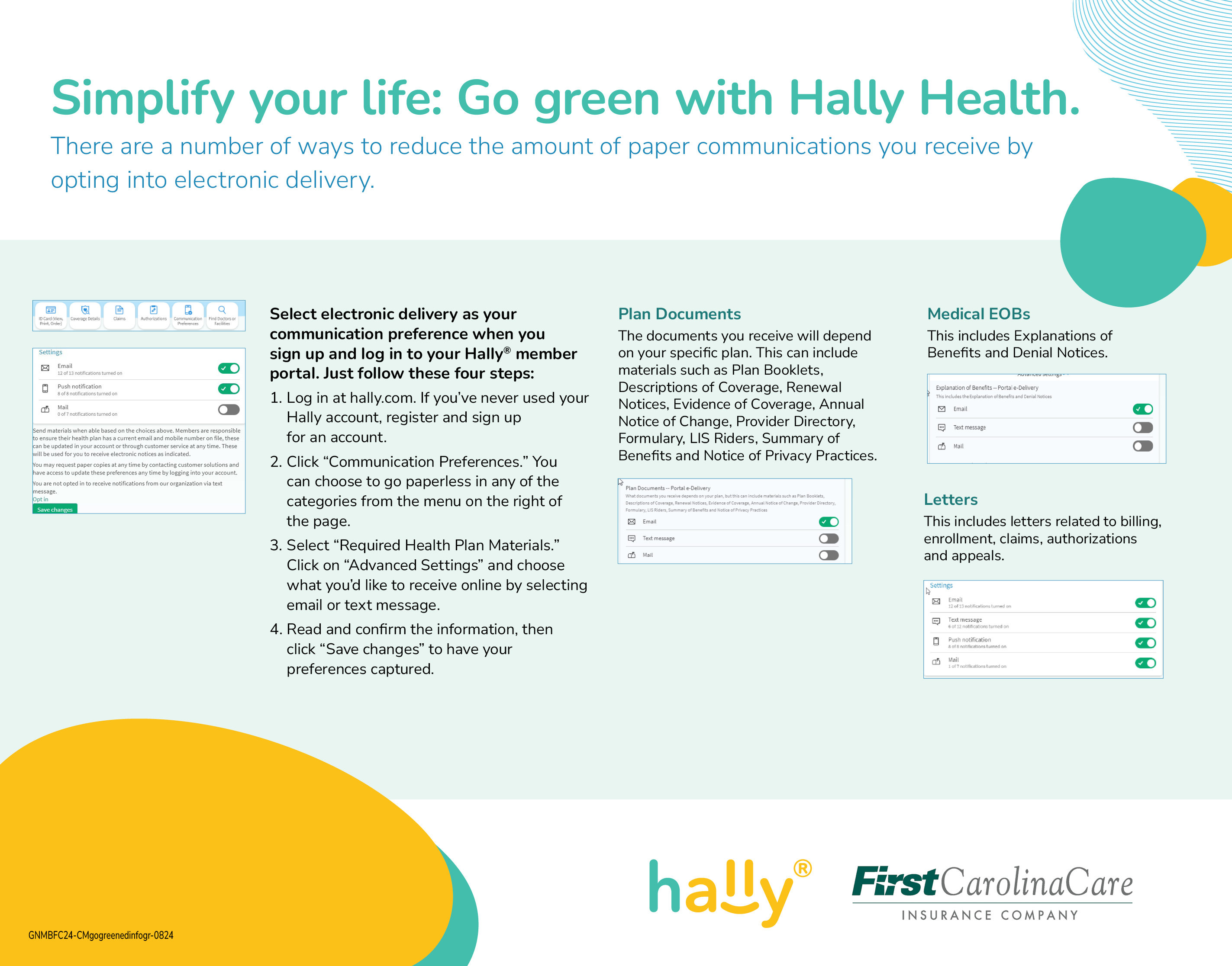 Infographic of instructions to go paperless